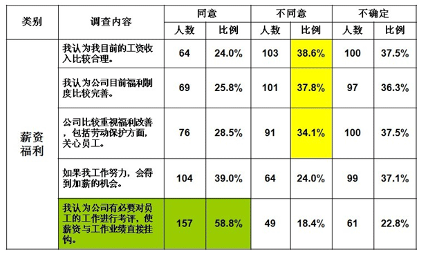員工薪資滿意度調(diào)查表_朗歐管理咨詢案例